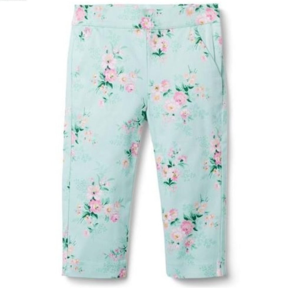 Floral Sateen Capri Pant